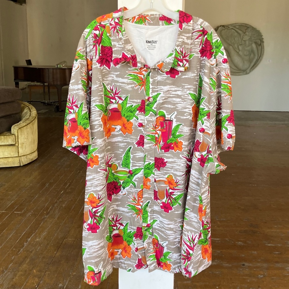 King size 6X short sleeve button down shirt